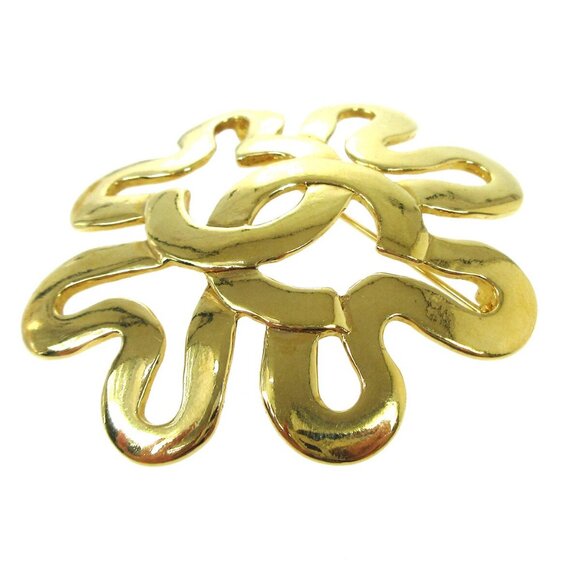 Chanel Flower Brooch Pin Gold 95P 34176 - Picture 2 of 5